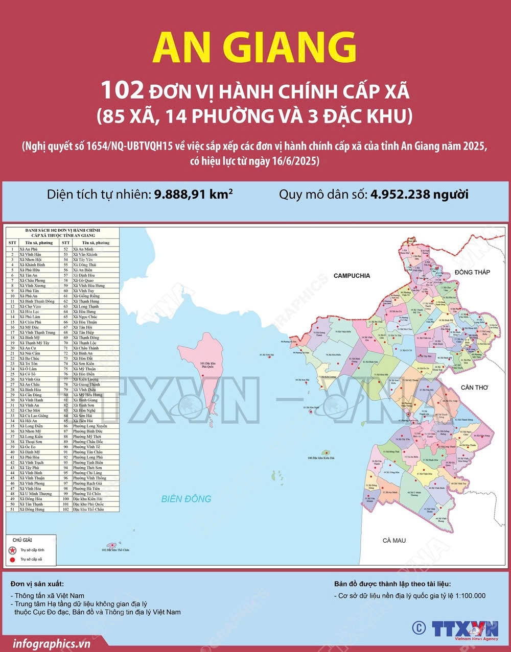 ban do chi tiet 102 don vi hanh chinh cap xa cua an giang tu ngay 16 6 2025 hinh anh 1